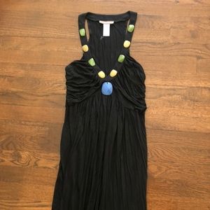 Prairie New York Black Embellished Maxi Dress Sz M